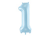 Balon foliowy Cyfra 1 jasnoniebieski 86 cm