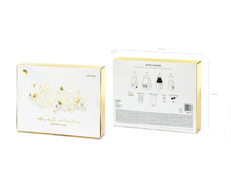 Kalendarz adwentowy domki na Boże Narodzenie