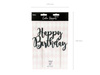 Topper na tort Happy Birthday czarny 22,5 cm