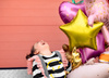 Balon foliowy Gwiazdka złoty 70 cm