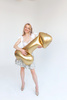 Balon foliowy Penis złoty 55,5 x 112 cm