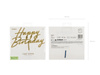 Topper akrylowy na tort Happy Birthday złoty 18 x 16,5 cm