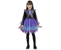 Strój Kościotrup Halloween fioletowy dla dzieci rozm. 130/140 cm