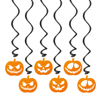 Świderki Halloween Dynie 6szt.