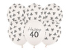 Balony lateksowe 40 urodziny Happy 40 Birthday Off-white Pastel 30 cm 6 szt.