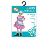 Zestaw dla dzieci Elegancka Kowbojka (sukienka, pasek, kapelusz, chustka) , rozm.120/130 cm