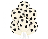 Balony lateksowe Vanilla Hearts waniliowe 29 cm 6 szt.