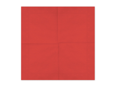 Serwetki papierowe czerwone 33 x 33 cm 20 szt. PartyDeco