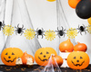Girlanda Halloween Pająki i pajęczyny złoto-czarna 220cm