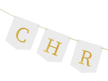 Baner ''Chrzest Święty'', 2 m, biały