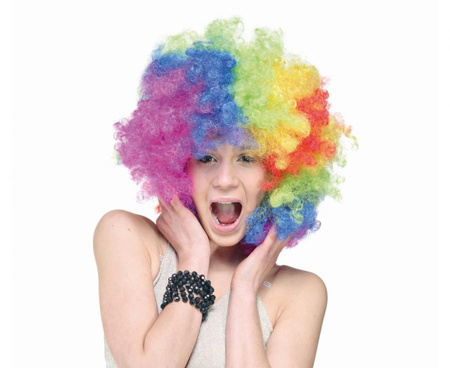 Peruka "Mega Afro tęczowe", rozm. un