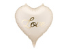 Balon foliowy Walentynki Serce Love kremowy 45 cm