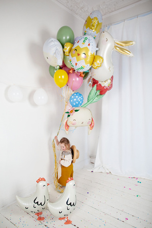Balon foliowy Kurka - chodząca, 48x60 cm