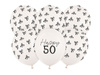 Balony lateksowe 50 urodziny Happy 50 Birthday Off-white Pastel 30 cm 6 szt.