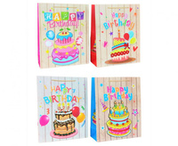 Torebka papierowa Happy Birthday 32x26x10 cm, 12 szt.