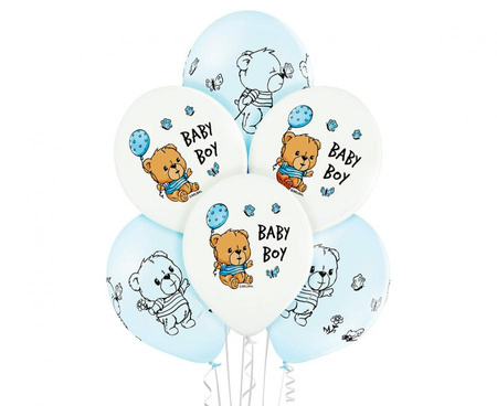 Balony D11 Cute Baby Boy 3C2S 1C4S, 6 szt.