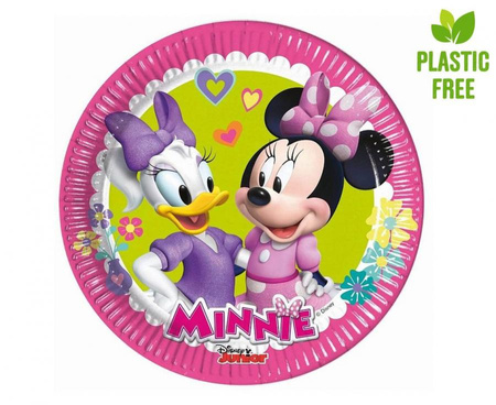 #PT20 Talerzyki papierowe Minnie Happy Helpers (Disney), next generation, 20cm, 8 szt. (plastic-free)