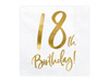 Serwetki papierowe 18 urodziny 18th Birthday białe 33 x 33 cm 20 szt.