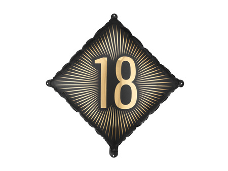 Balon foliowy 18 urodziny Happy 18 Birthday 46 x 46 cm