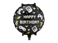 Balon foliowy pastylka Happy Birthday 35 x 35 cm