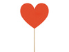 Dekoracje do muffinek Serca czerwone 11 cm 6 szt. PartyDeco
