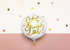 Balon foliowy Sto lat! biały 35 cm