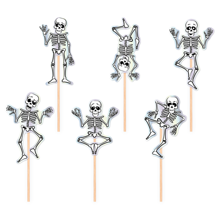 Toppery Halloween Szkielety 6szt. mix