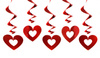 Świderki Serca czerwone 60 cm 5 szt. PartyDeco