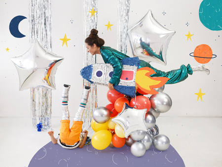 Balon foliowy Gwiazdka srebrny 70 cm