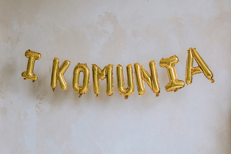 Balon foliowy - I Komunia, 260x40 cm
