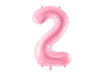 Balon foliowy Cyfra 2 różowy 86 cm