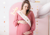 Szarfa Mom to be, blady róż, 75 cm