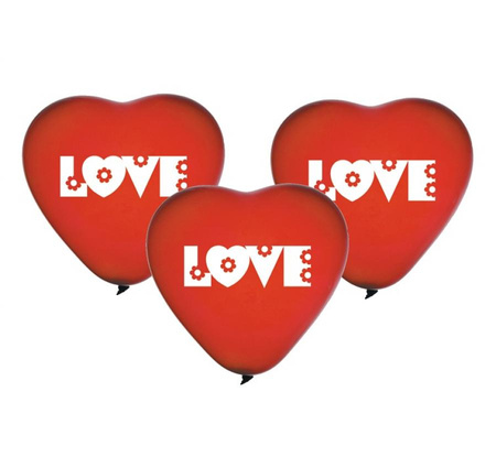 Balony lateksowe Serce czerwony 5 szt. 25 cm Gemar