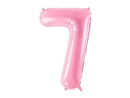 Balon foliowy Cyfra 7 różowy 86 cm