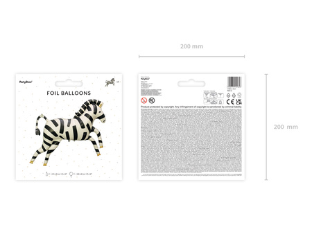 Balon foliowy Zebra 115 x 85 cm