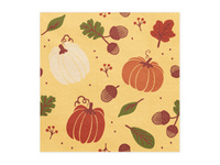 Serwetki Dynie i żołędzie Halloween pomarańczowe 33 x 33 cm 20 szt.