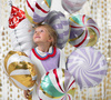 Balon foliowy Cukierek jasny liliowy lawendowy 35 cm