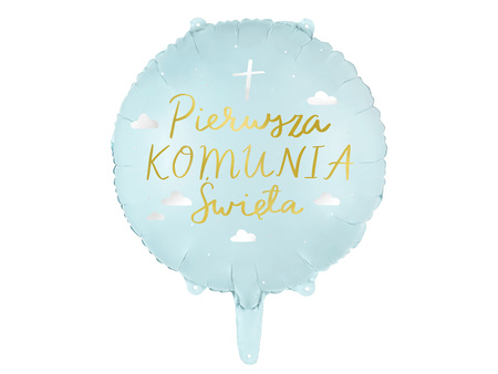 Balon foliowy Pierwsza Komunia Święta 45 cm