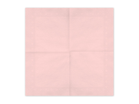 Serwetki papierowe jasny różowe 33 x 33 cm 20 szt.