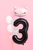 Balon foliowy Cyfra 3 czarny 86 cm