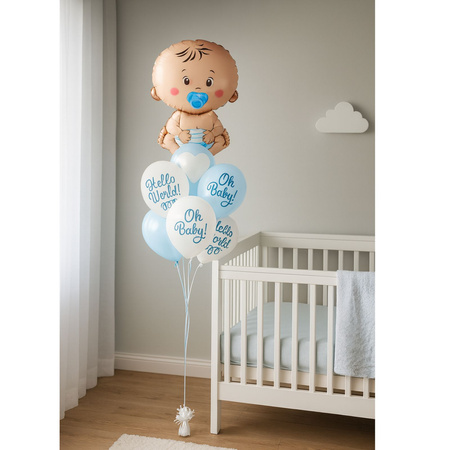 Zestaw balonów BOBAS niebieski - opcja hel