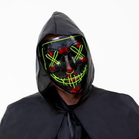 Maska LED Halloween mix kolorów 17 x 20,5 cm