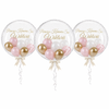Balon Bubble Zestaw 3 balonów Bubble z helem na Komunię dziewczynki z imieniem