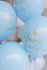 Balony Eco 33 cm, Chrzest Święty, błękit (1 op. / 6 szt.)