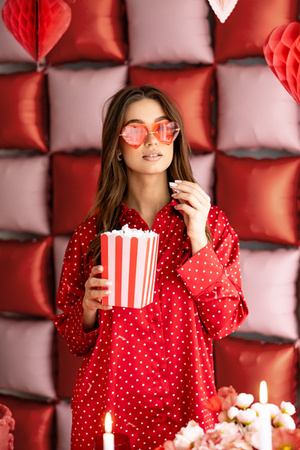 Okulary serce czerwone na Wieczór panieński i Walentynki