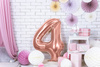 Balon foliowy Cyfra 4 różowe złoto 86 cm