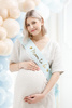 Szarfa Mom to be, jasny tiffany blue, 75 cm