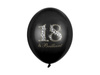 Balony lateksowe 18 urodziny Happy 18 Birthday Brilliant Pastel czarne 30 cm 6 szt.