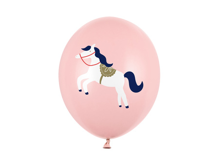 Balony lateksowe Konik Pale Pastel różowe 30 cm 6 szt.
