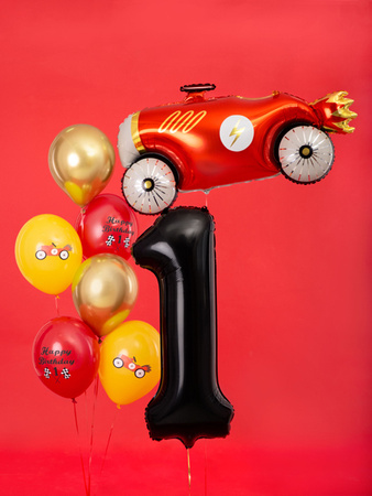 Balon foliowy Cyfra 1 czarny 86 cm